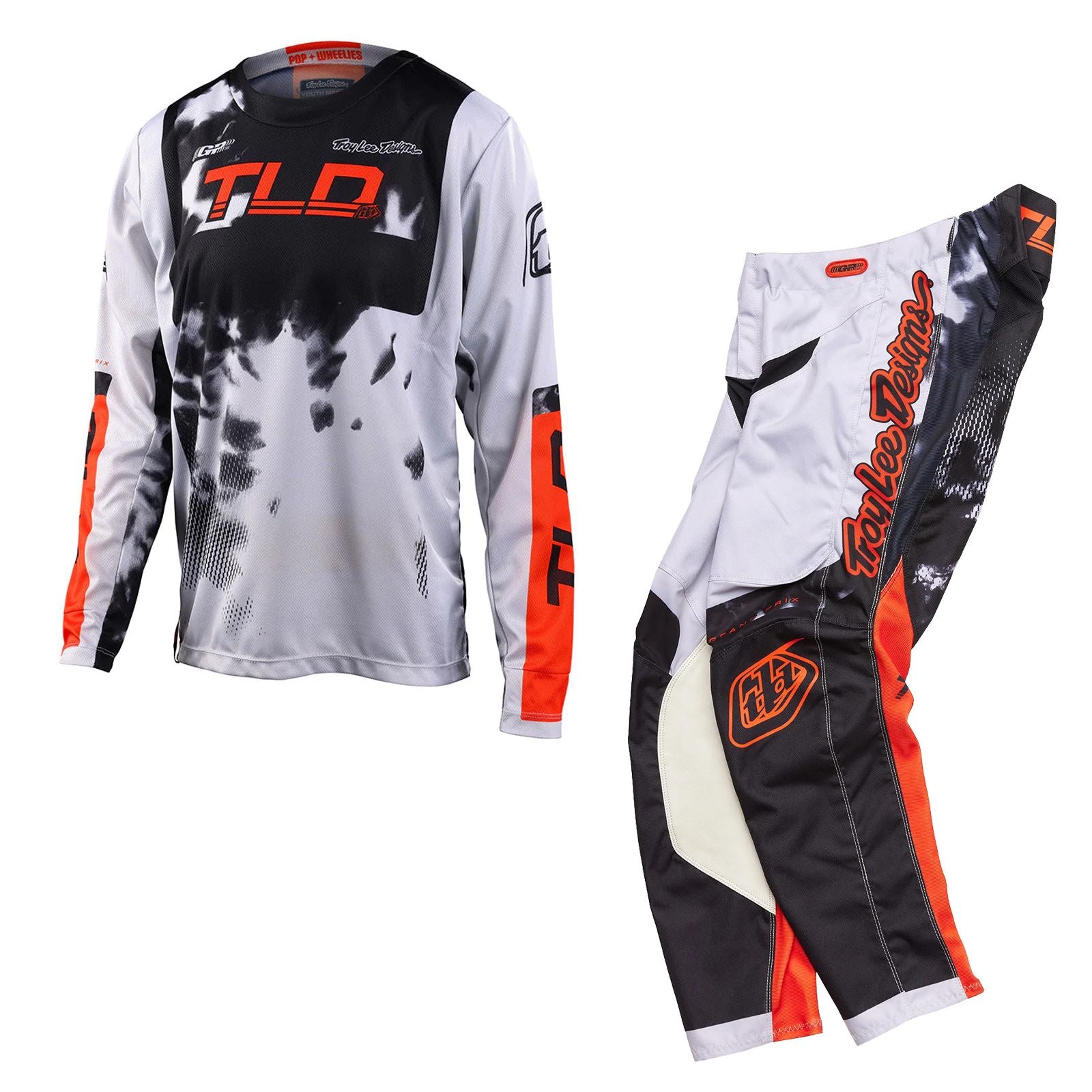 Troy Lee Designs 2025 Motocross Combo Kit Youth GP Astro Light Grey Orange